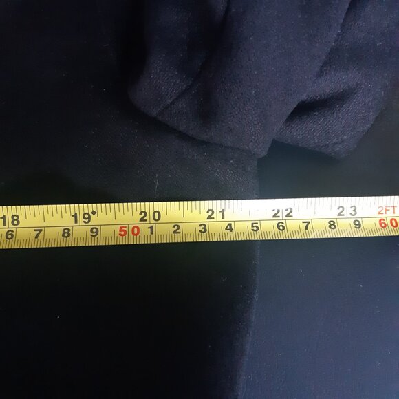 H&M 40R Black Double Breasted Wool Blend Men's Button Up Pea Coat - Picture 13 of 16